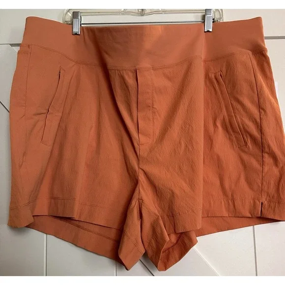 NWT Athleta Trekkie North Shorts-Light Orange/Clay Color-Women's Size 24 - Picture 1 of 6